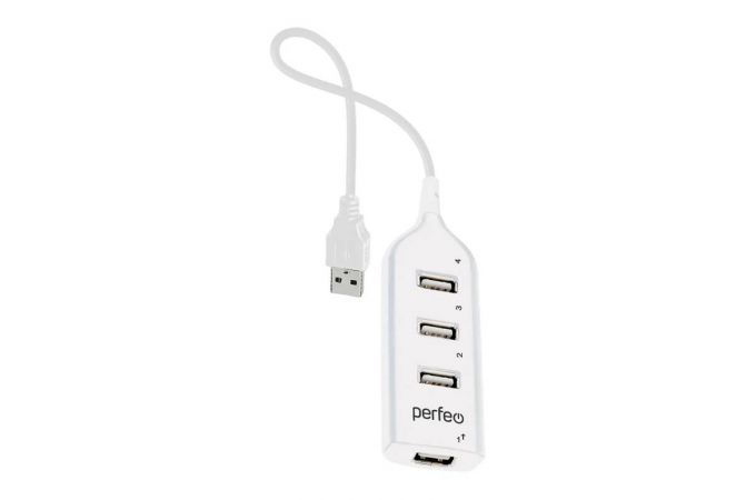 Perfeo USB-HUB 4 Port, (PF-H049 White) белый 1