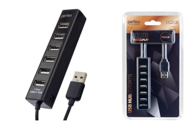 Perfeo USB-HUB 7 Port, (PF-H035 Black) чёрный 1