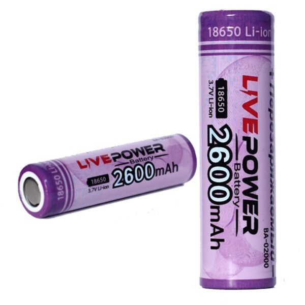 Аккумулятор  G70 18650 LTP-08 Live-Power 2600mah=1200mah  (20pcs)