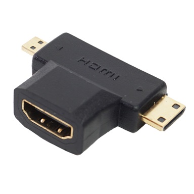 Переходник H174 HDMI(F)/micro(M)+mini HDMI(M) 10pcs 1