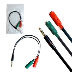 AUX Разветлитель плоский Ky57 2F/20cm (красн/зелен штекер)  (20pcs)