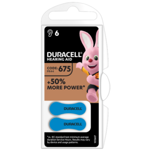 Батарейка слуховая Duracell ZA675-6BL (6/60/600) 1