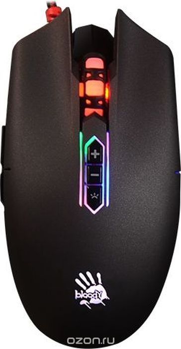 Мышь проводная A4Tech Bloody Q80 черный, 3200 dpi, USB, кнопки - 8 1