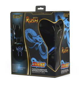 Игровая гарнитура RUSH SNAKE, динамики 40мм, велюровые амбушюры, черн/синяя (SBHG-1000) 1