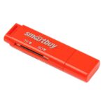 Картридер Smartbuy 715, USB 2.0 - SD/microSD, красный (SBR-715-R)