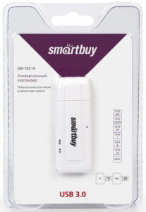 Картридер Smartbuy 705, USB 3.0 - SD/microSD, белый (SBR-705-W) 1