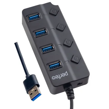 Perfeo USB-HUB 4 Port, (PF-H032) Black 1