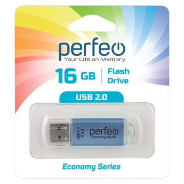 Flash Perfeo 16Gb E-01 blue economy series 1