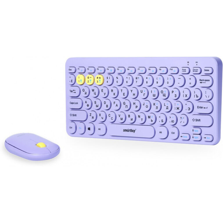 Комплект клавиатура+мышь Smartbuy 510590 фиолетовый 2,4G + BT (SBC-510590AG-V) /20 1