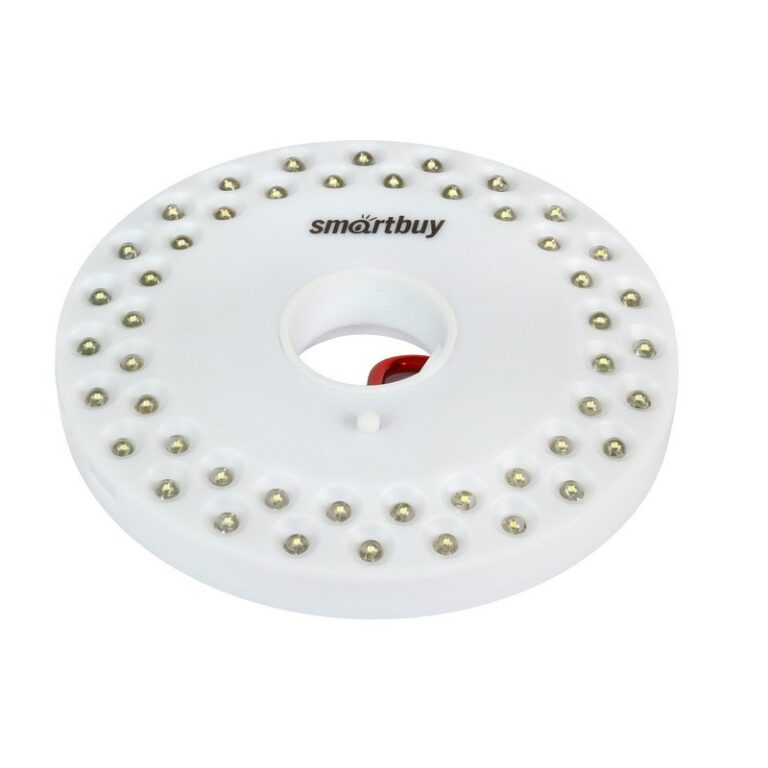 Светодиодный фонарь 48 LED с карабином для подвешивания Smartbuy 3AA, белый (SBF-8254-W)/120 1