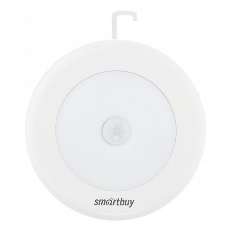 Светодиодный фонарь с датчиком движения и света 6 LED Smartbuy 3*AAA, белый (SBF-6-K) 1