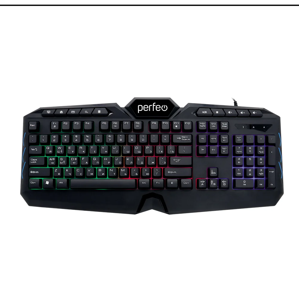 Perfeo клавиатура "VISION" Multimedia, GAME DESIGN, подсв. 3 цвет USB, чёрн 1 Perfeo клавиатура "VISION" Multimedia, GAME DESIGN, подсв. 3 цвет USB, чёрн 1