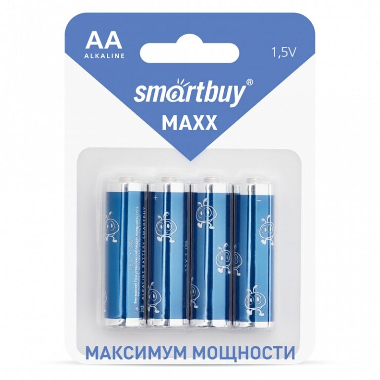 Батарейка алкалиновая Smartbuy MAXX LR6/4B (48/480) (SBBM-2A04B) 1
