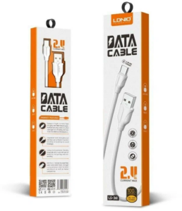 LDNIO LS361/ USB кабель Micro/ 1m/ 2.4A/ медь: 86 жил/ White 1