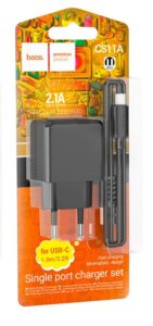 HOCO CS11A/ Сетевое ЗУ/ 1 USB/ Выход: 10.5W/ Black 1