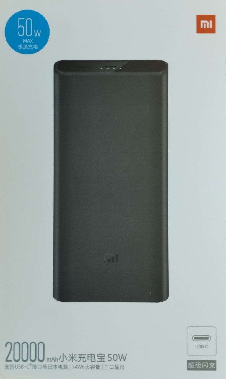 Power Bank MI 20000mAh 50w черный 1