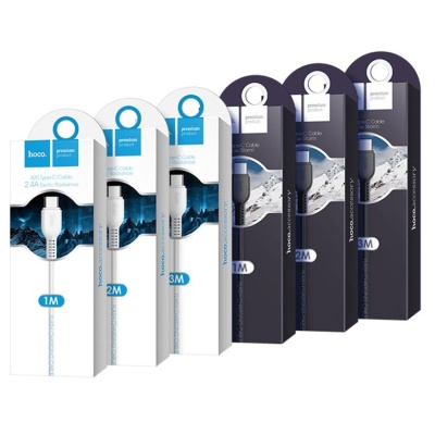 Дата-кабель USB 2.0A для Type-C Hoco X20 Flash TPE 3м (Black) 1