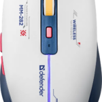 Беспроводная игровая мышь Dila MM-282 бел+син,LED,6D,2.4,1800dpi