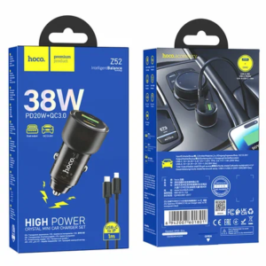 АЗУ 1USB+1Type-C 3.0A PD38W+QC3.0 быстрая зарядка для Type-C Type-C Hoco Z49B (Black) 1