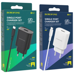 СЗУ 1USB 2.1A для Type-C Borofone BN1 1м (Black) 1