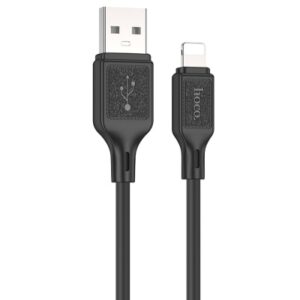 Дата-кабель USB 2.4A для Lightning 8-pin Hoco X90 силикон 1м (Black) 1