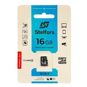 Карта памяти microSDHC  16GB Stelfors class 10/UHS-1 (без адаптера)