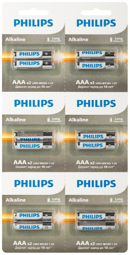 Philips LR03/(2x6)BL Entry Alkaline Отрывные