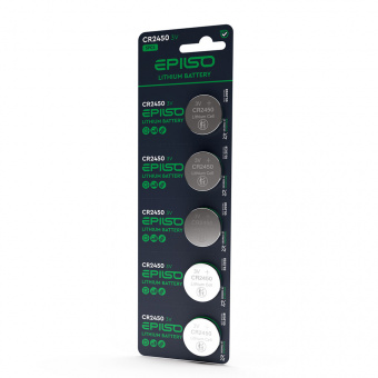 Элементы питания EPILSO CR2450 5BC 3V (5/100/1200) 1 Элементы питания EPILSO CR2450 5BC 3V (5/100/1200) 1
