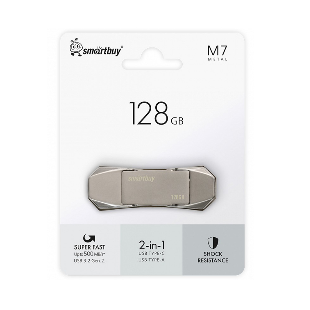 UFD 3.2 Gen.2 Smartbuy 128GB M7 Dual Type-C/Type-A, up to 500MB/s (SB128GBM7) 1 UFD 3.2 Gen.2 Smartbuy 128GB M7 Dual Type-C/Type-A, up to 500MB/s (SB128GBM7) 1