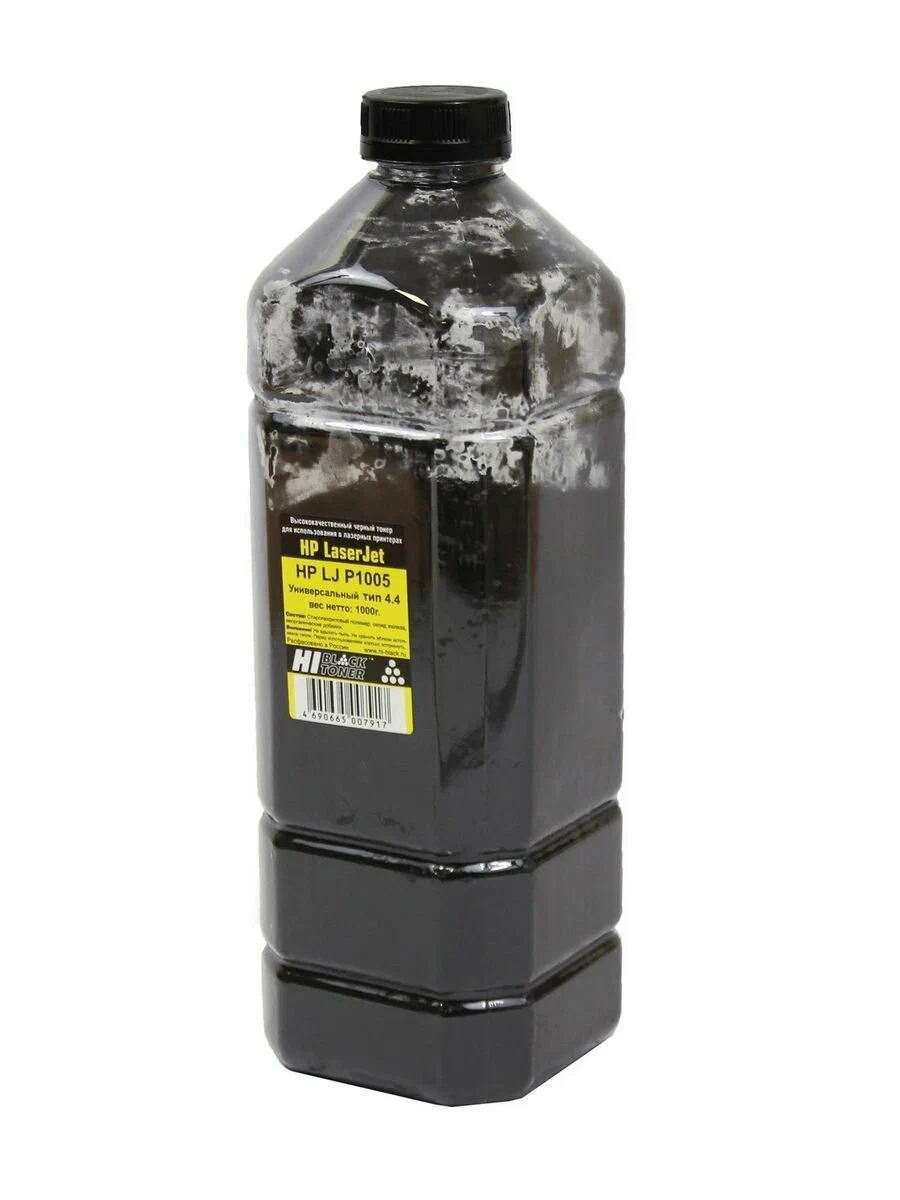 Тонер Hi-Black Универсальный для HP LJ P1005, Тип 4.4, Bk, 1 кг, канистра 1 Тонер Hi-Black Универсальный для HP LJ P1005, Тип 4.4, Bk, 1 кг, канистра 1