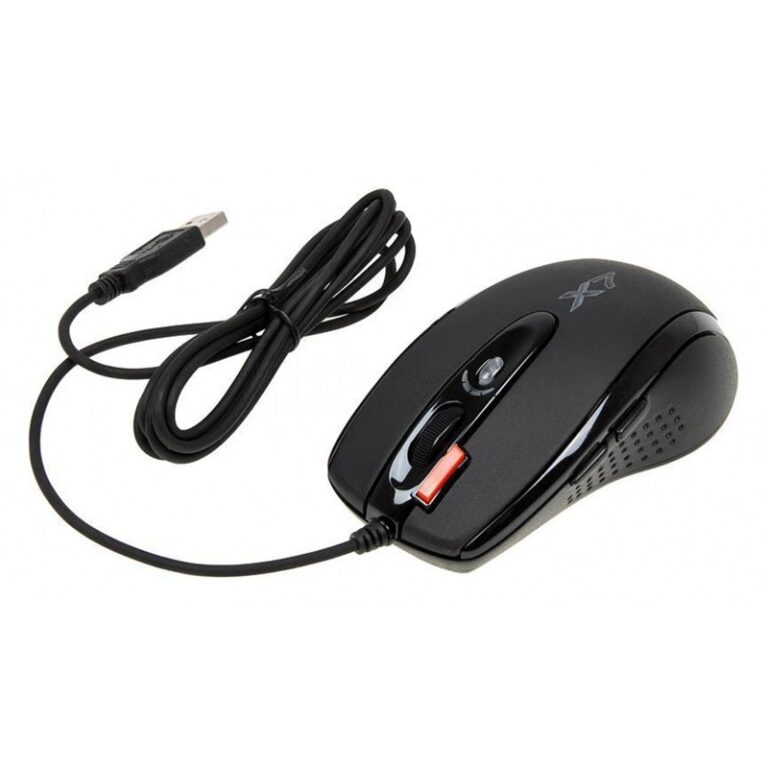 Мышь проводная A4Tech X-718BK черный, 3000 dpi, USB, кнопки - 7 1