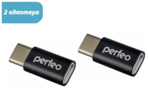 Perfeo adapter micro USB на Type-C c OTG (PF-VI-O005 Silver) серебряный 1