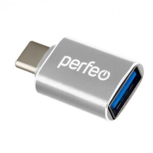 Perfeo adapter USB на Type-C c OTG, 3.0 (PF-VI-O009 Silver) серебряный 1