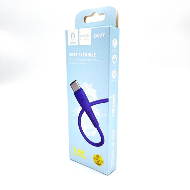 Кабель USB - TypeC DENMEN D07T (Purple) 1м 1