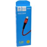 Кабель USB - Micro DENMEN D02V (красный) 1м