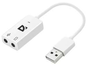 Внешняя USB звуковая карта Audio USB USB-2*3,5 jack 0.1m Defender (63002) 1