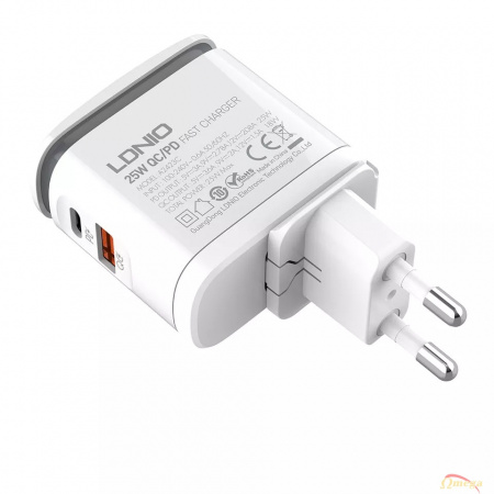 LDNIO A2423C/ Сетевое ЗУ+LED свет.+Кабель PD-L/ PD+QC 3.0/ 2 USB/ Выход: 3.3-12V, max 25W/ White 1 LDNIO A2423C/ Сетевое ЗУ+LED свет.+Кабель PD-L/ PD+QC 3.0/ 2 USB/ Выход: 3.3-12V, max 25W/ White 1