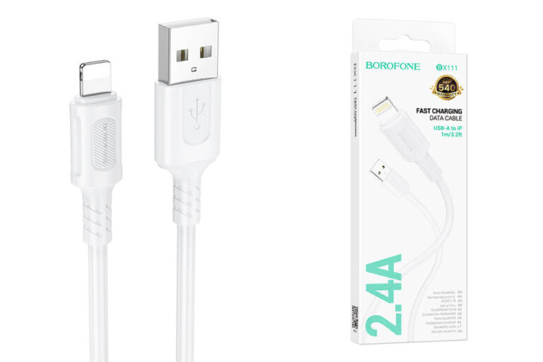 BOROFONE BX111/ USB кабель Lightning/ 1m/ 2.4A/ White 1