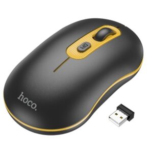 Мышь беспроводная Hoco GM21 Platinum 2.4G (Black Yellow) 1