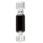 Флеш-накопитель 32GB USB 3.0 Stelfors DUAL Type-C+Type-A STAR серия (метал черный)