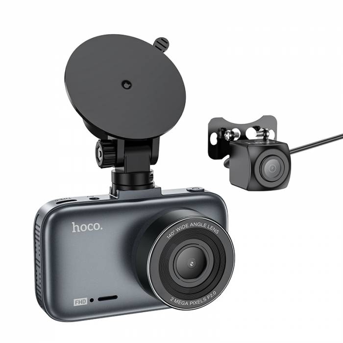 Видеорегистратор HOCO DV6 Driving recorder with 3-inch display(with rear camera) (серый) 1