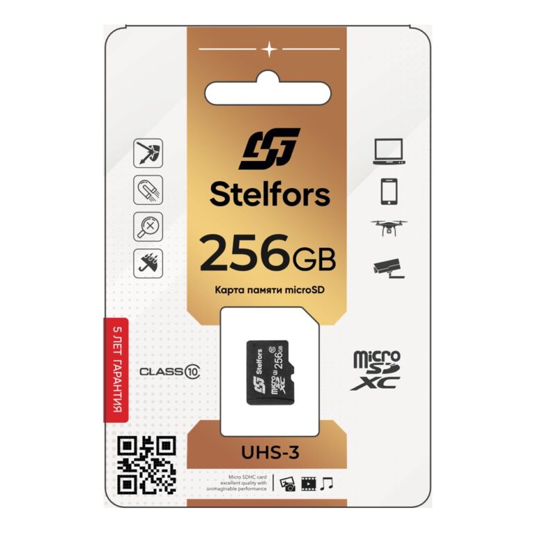 Карта памяти microSDXC 256GB Stelfors class 10/UHS-3 (без адаптера) 1