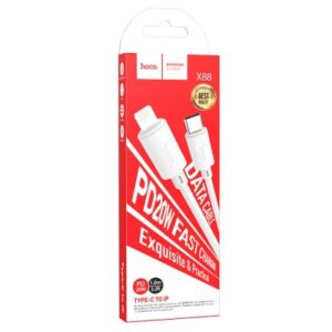 HOCO X88 PD 20W Type-C to Lightning ПВХ 1м (White) 1