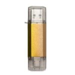 Флеш-накопитель 16GB USB 2.0 Stelfors DUAL Type-C+Type-A STAR серия (метал золотой)