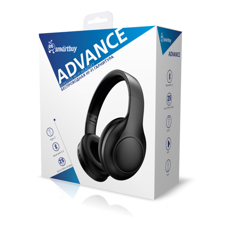 Беспроводная Bluetooth-гарнитура Smartbuy ADVANCE, MP3-плеер (MicroSD), складная, Type-C (SBH911) 1