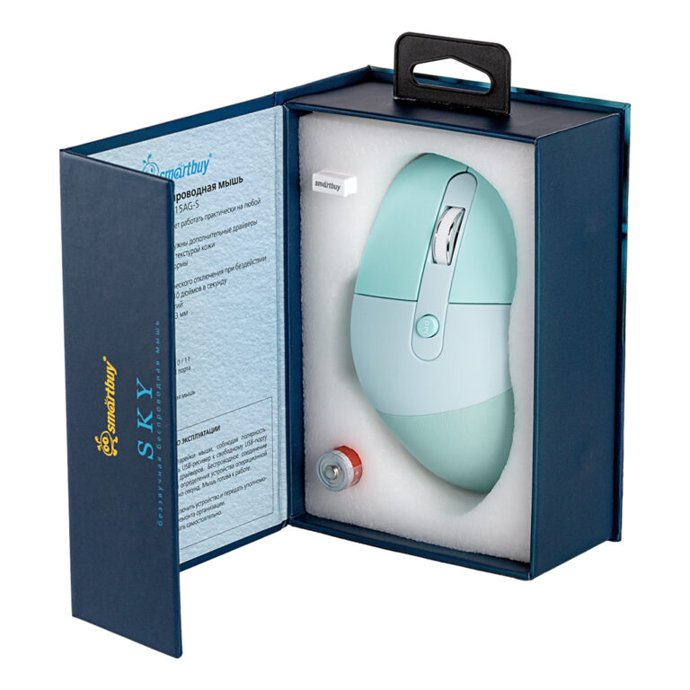 Мышь беспроводная беззвучная Smartbuy 615AG Sky (SBM-615AG-S)/40/ 1