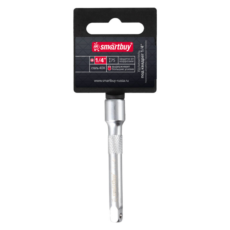 Удлинитель под квадрат 1/4", 75 мм, сталь угл. матовая, Smartbuy Tools 1