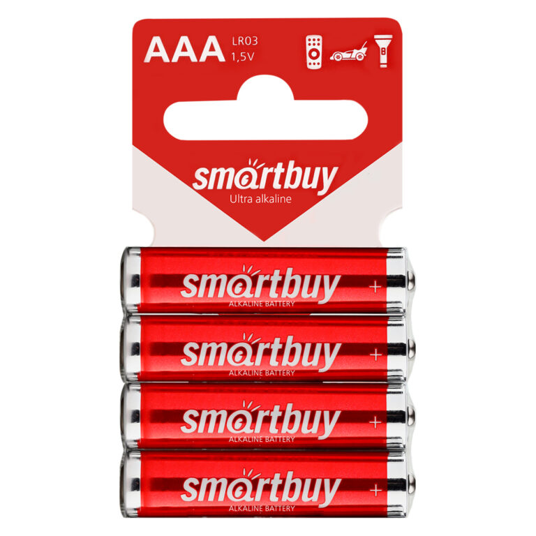 Батарейка алкалиновая с подвесом Smartbuy LR03/4SB (60/720) (SBBA-3A04SB) 1