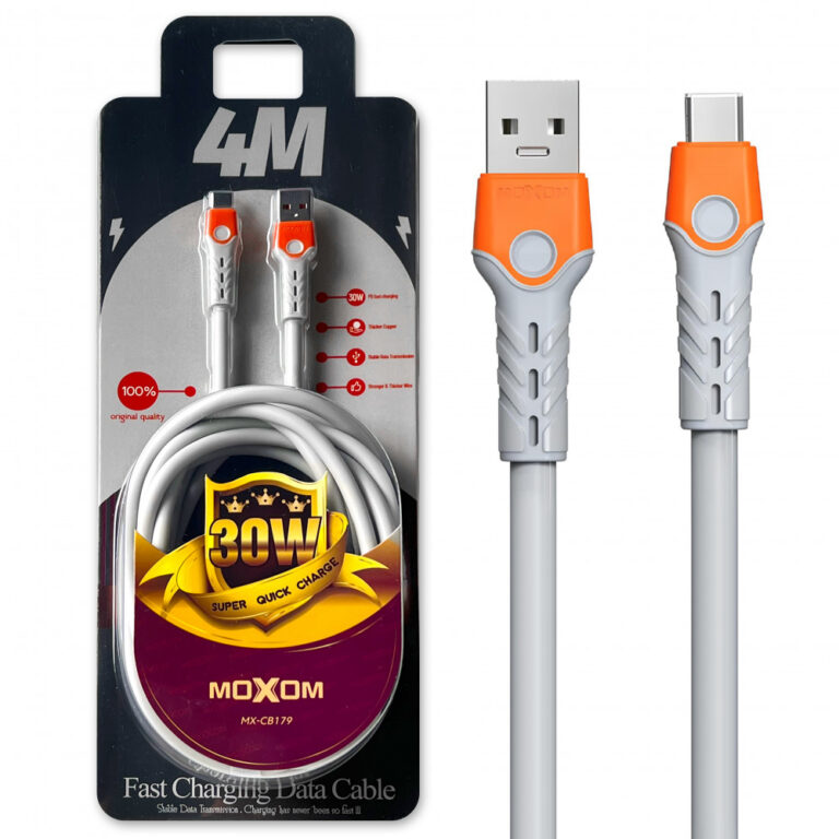MOXOM USB кабель Type-C/ 4m/ 30W/ MX-CB179 Gray 1