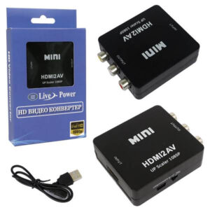 Адаптер H122 Mini HDMI2AV 1080p Converter to 3 rca (Black) 10pcs 1